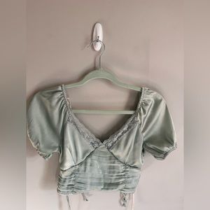 F21 mint crop top